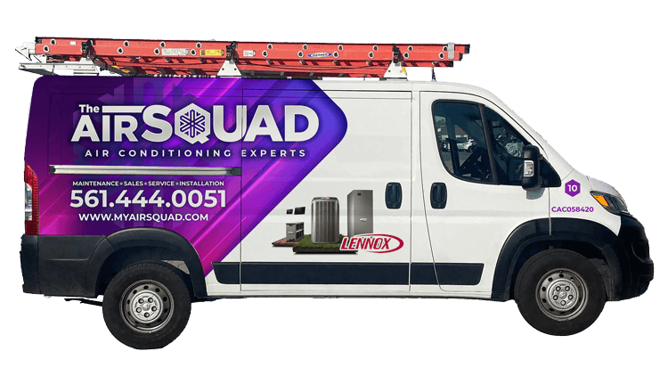 The Air Squad work van